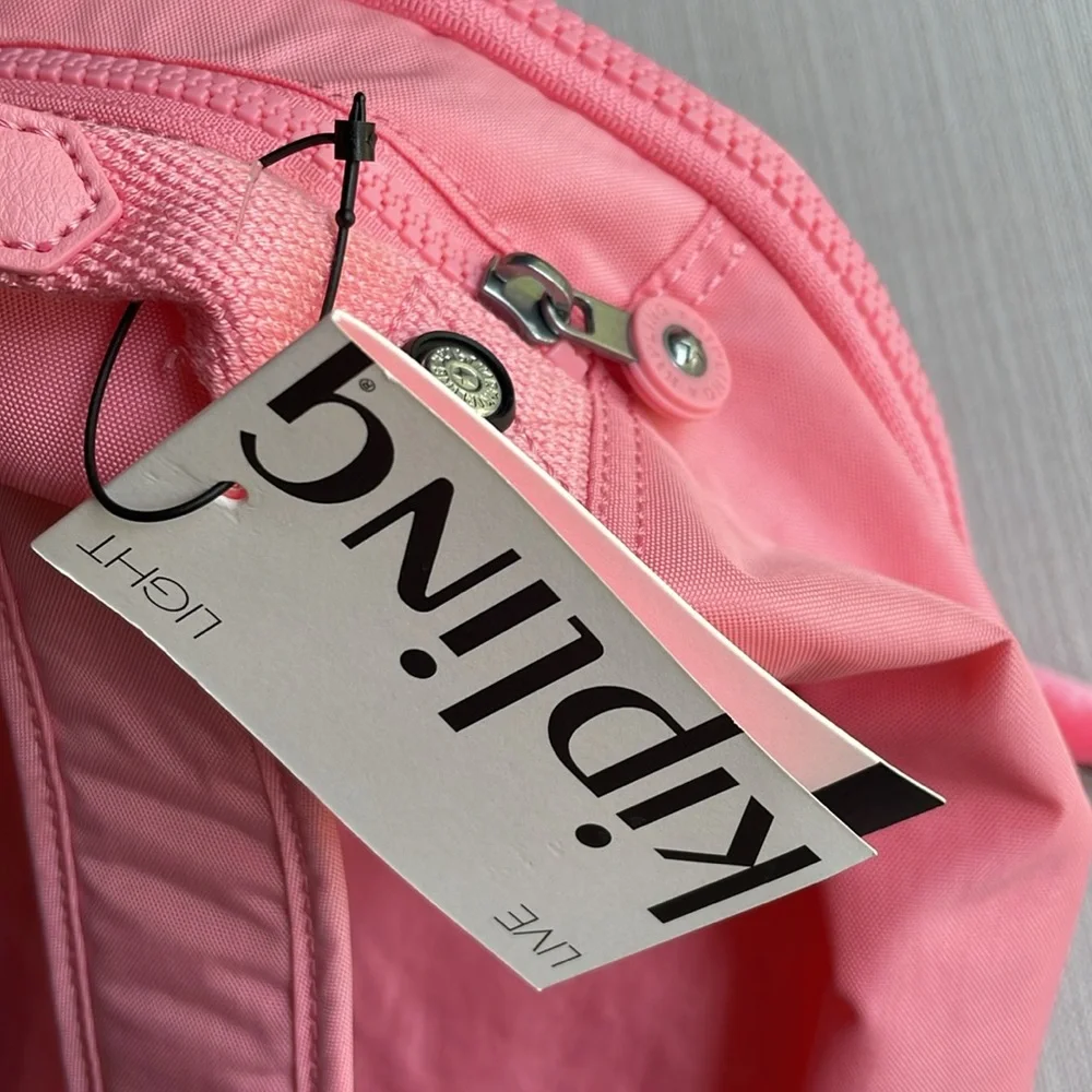 NWT Kipling Seoul Large Laptop Backpack - Enjoyable Blush Pink